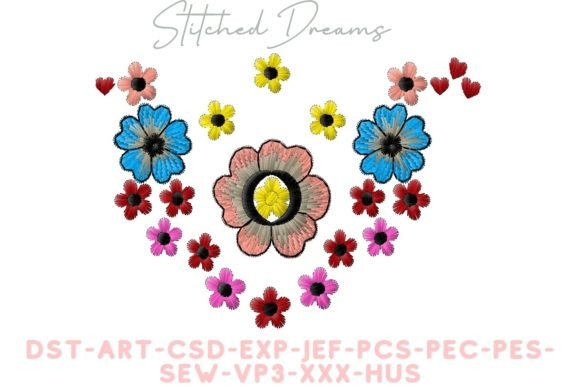 Flowers Garden Embroidery Design