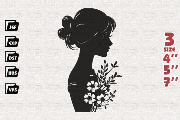 Girl Holding Flowers
