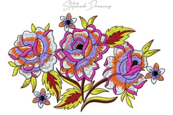 Local Flowers Embroidery Design