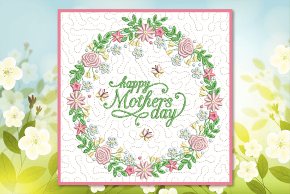 Ring of Roses Quilt Block-in the Hoop