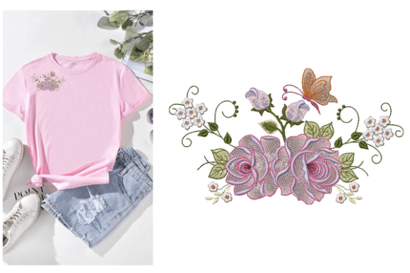 Roses and Butterfly