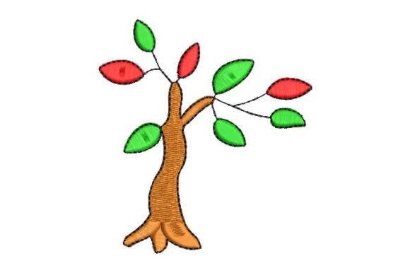 Simple Plant with Colorful Leaves