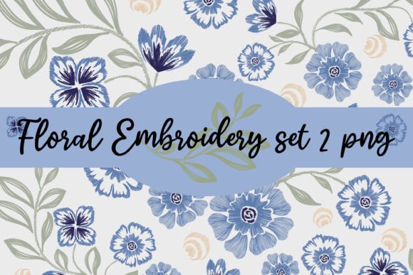 Vintage Floral Embroidery Texture Set 2